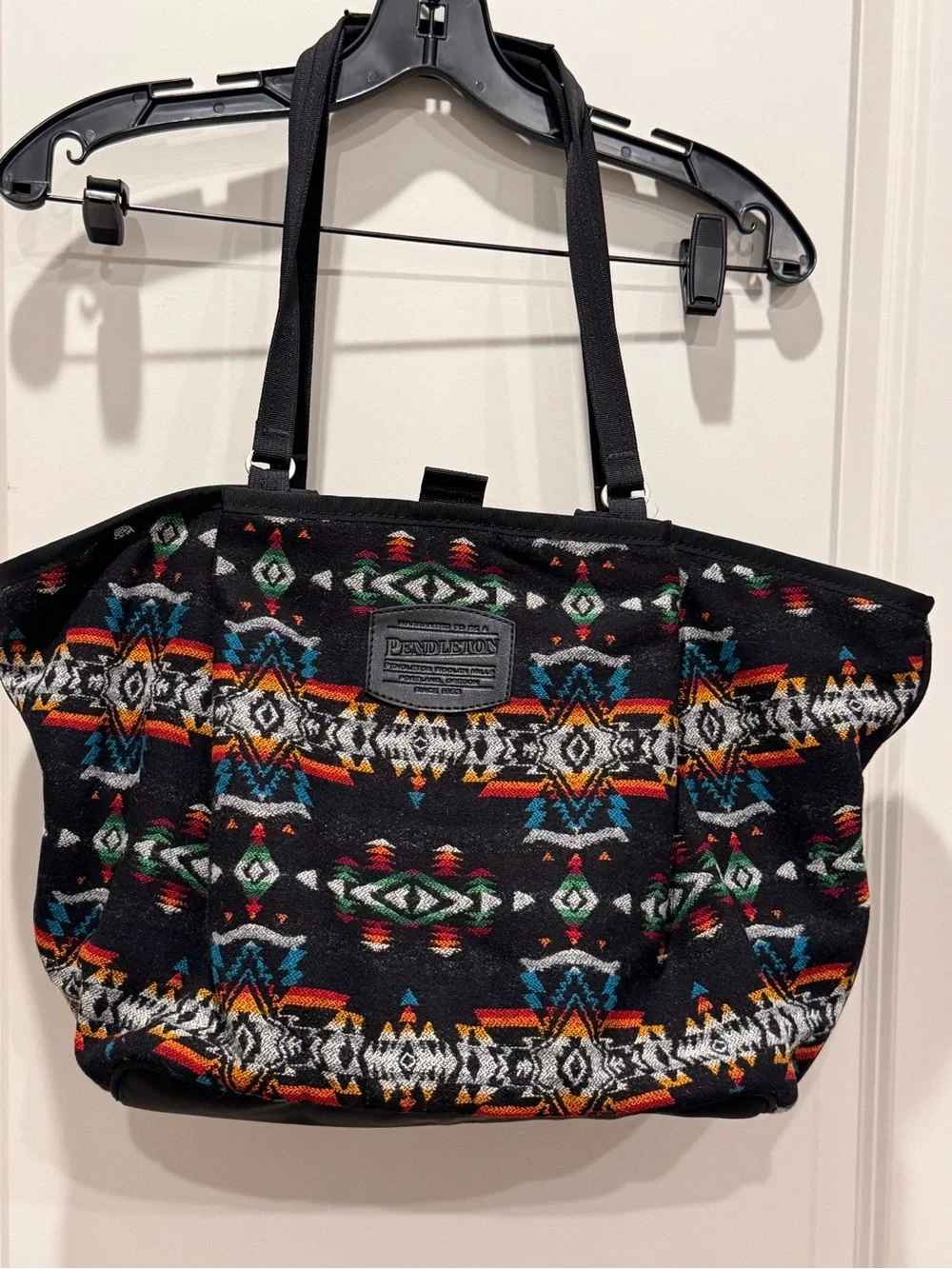 Pendleton Aztec Southwestern Geometric Tote Bag Wool blend Exterior – NWOT